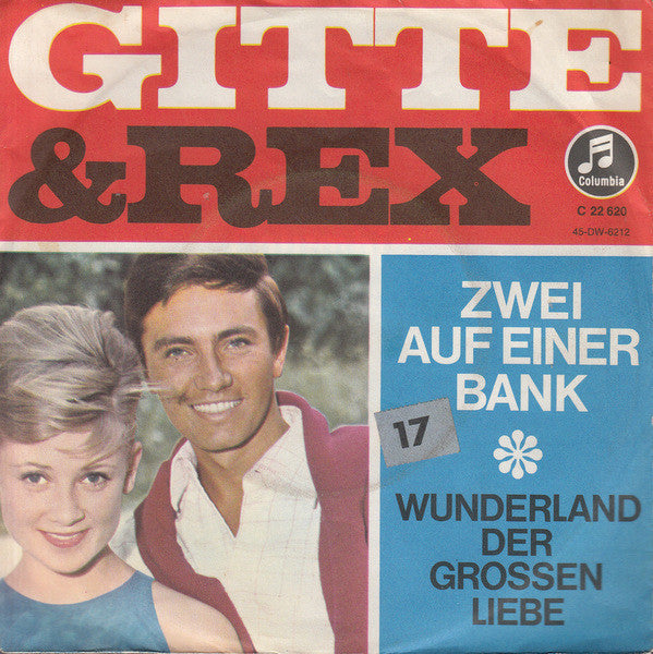 Gitte* & Rex* : Zwei Auf Einer Bank (7", Single, Mono)