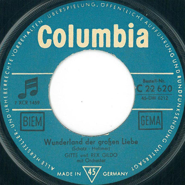 Gitte* & Rex* : Zwei Auf Einer Bank (7", Single, Mono)