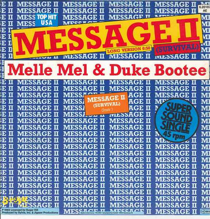 Melle Mel & Duke Bootee : Message II (Survival) (12", Single)