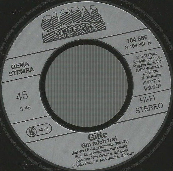 Gitte* : Ich Will Alles (7", Single)
