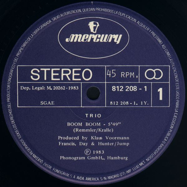 Trio : Boom Boom (12")