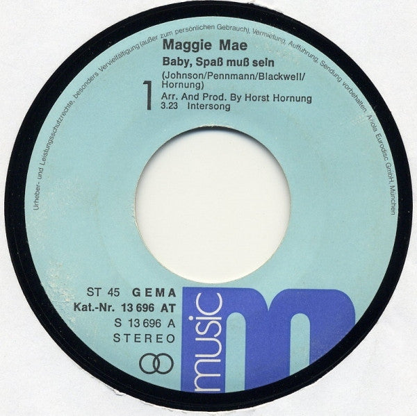 Maggie Mae : Baby, Spaß Muß Sein (Long Tall Sally) (7", Single)