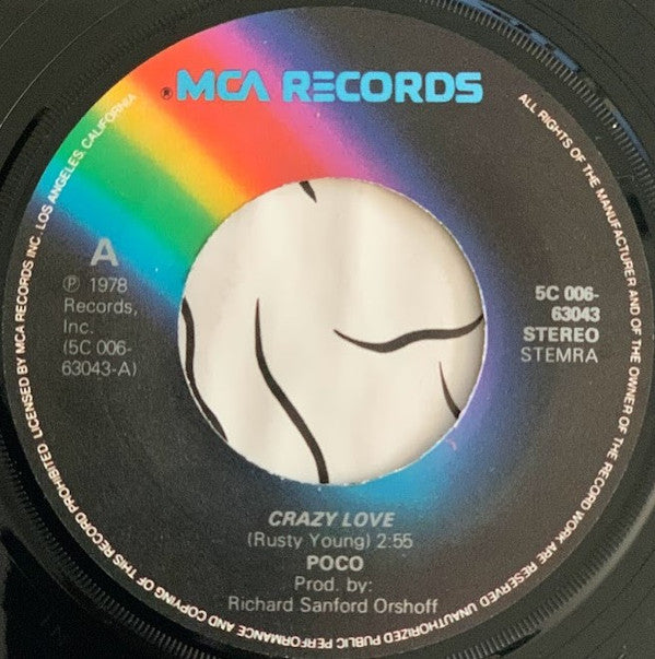 Poco (3) : Crazy Love (7", Single)