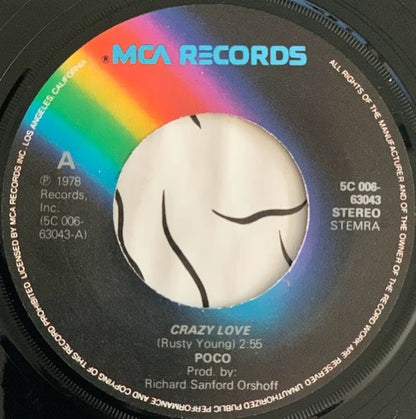 Poco (3) : Crazy Love (7", Single)
