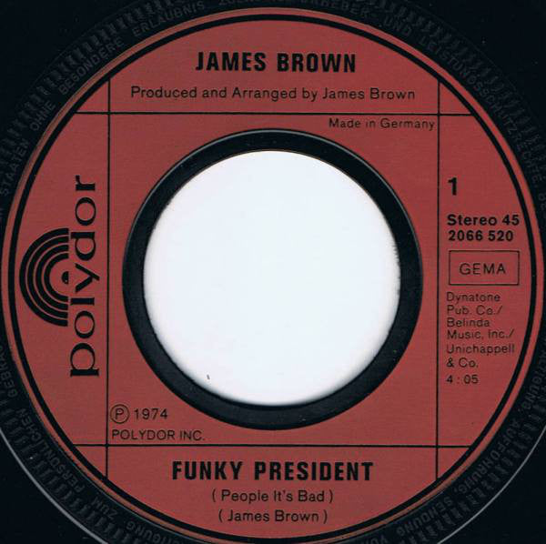 James Brown : Funky President (7", Single)