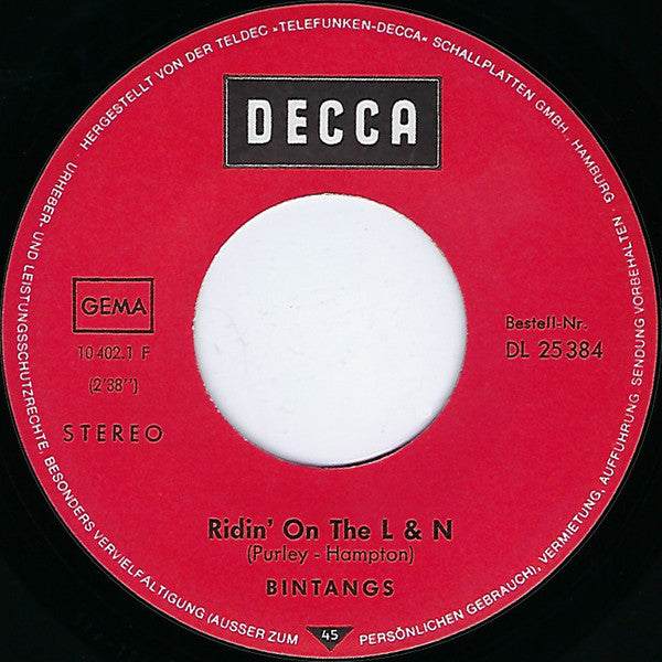 Bintangs : Ridin' On The L & N / Down South Blues (7", Single)