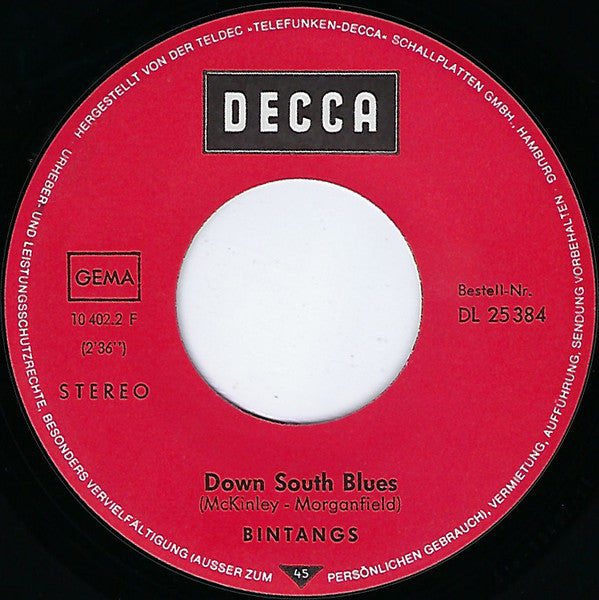 Bintangs : Ridin' On The L & N / Down South Blues (7", Single)
