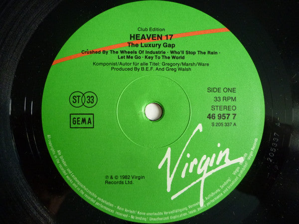 Heaven 17 : The Luxury Gap (LP, Album, Club)