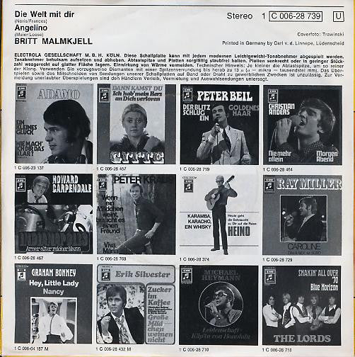 Britt Malmkjell : Die Welt Mit Dir (7", Single)