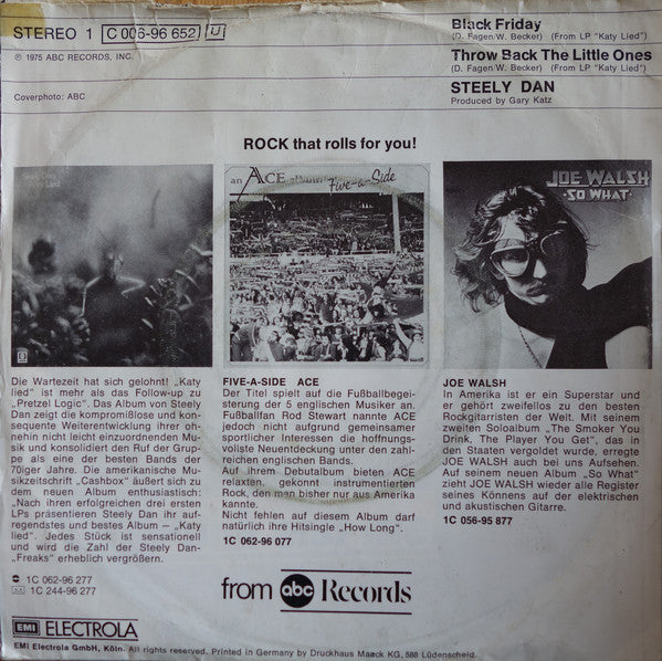 Steely Dan : Black Friday (7", Single)