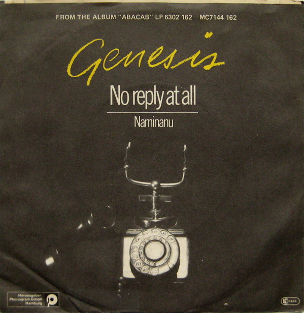 Genesis : No Reply At All (7", Single)