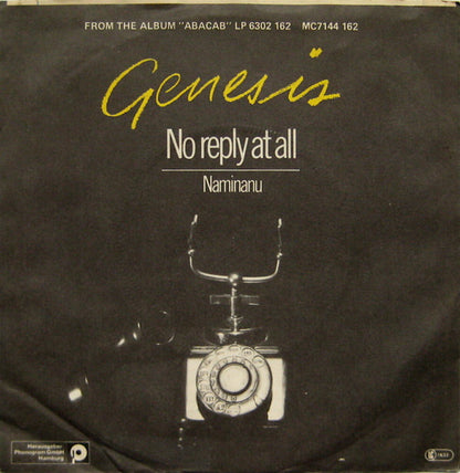 Genesis : No Reply At All (7", Single)