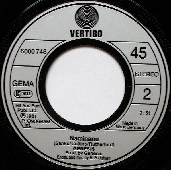 Genesis : No Reply At All (7", Single)