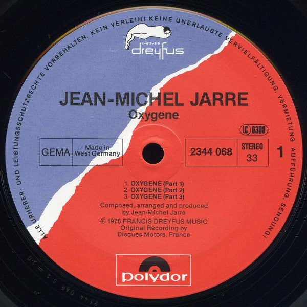 Jean-Michel Jarre : Oxygene (LP, Album, RE)
