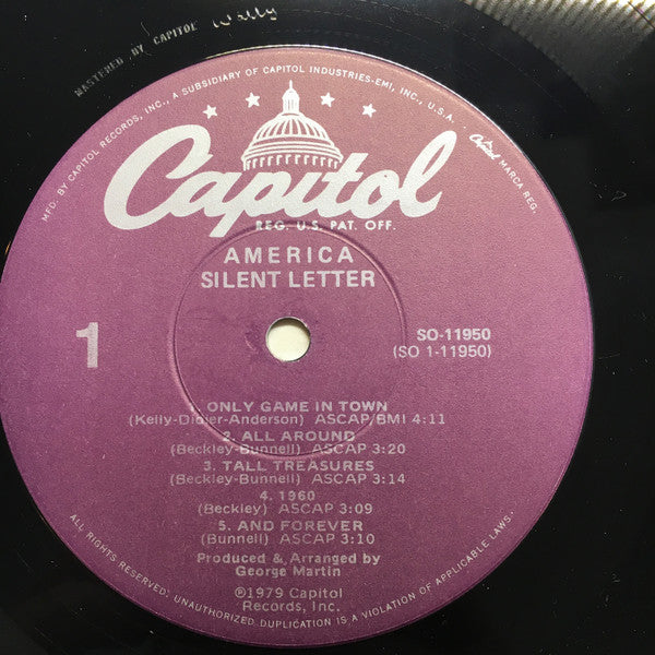 America (2) : Silent Letter (LP, Album)