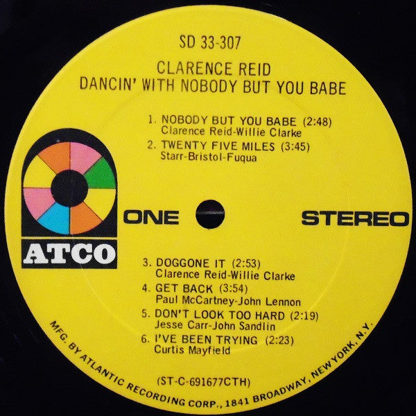 Clarence Reid : Dancin' With Nobody But You Babe (LP, Album, Ter)