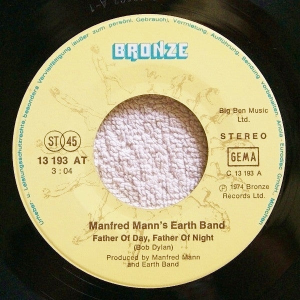 Manfred Mann's Earth Band : Father Of Day, Father Of Night / Solar Fire Two (7", Single, RP)