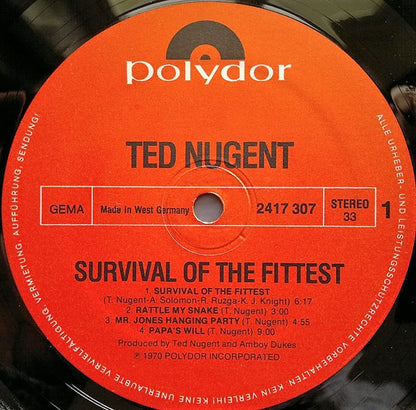 Ted Nugent : Survival Of The Fittest - Live (LP, Album, RE)