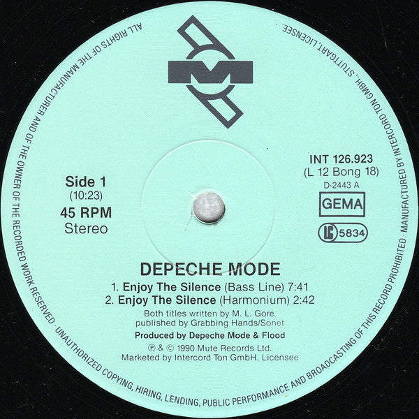 Depeche Mode : Enjoy The Silence (12", Maxi)