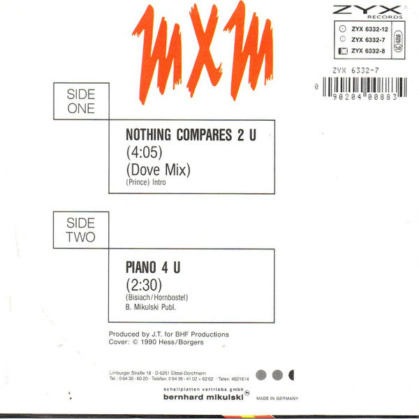MXM : Nothing Compares 2 U (7", Single)
