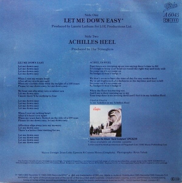 The Stranglers : Let Me Down Easy (7", Single)