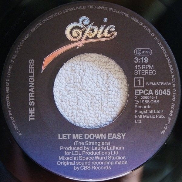 The Stranglers : Let Me Down Easy (7", Single)