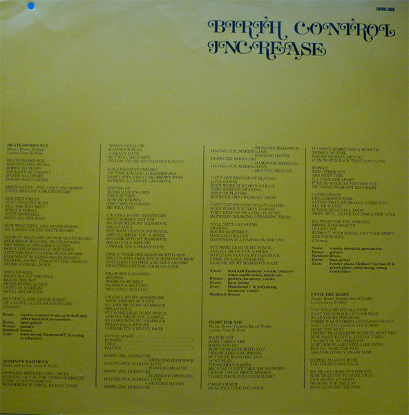 Birth Control : Increase (LP, Album, RP)
