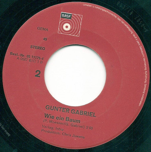 Gunter Gabriel : Morgen / Wie Ein Baum (7", Single)
