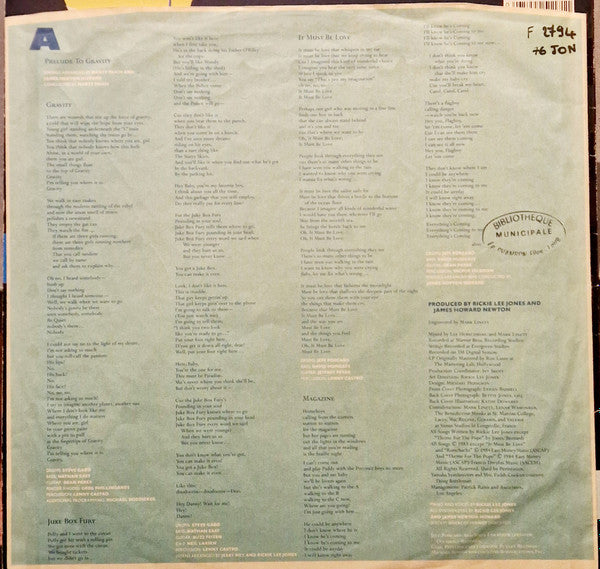 Rickie Lee Jones : The Magazine (LP, Album)