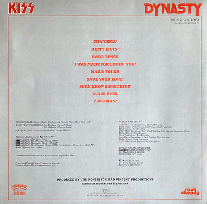 Kiss : Dynasty (LP, Album, Red)