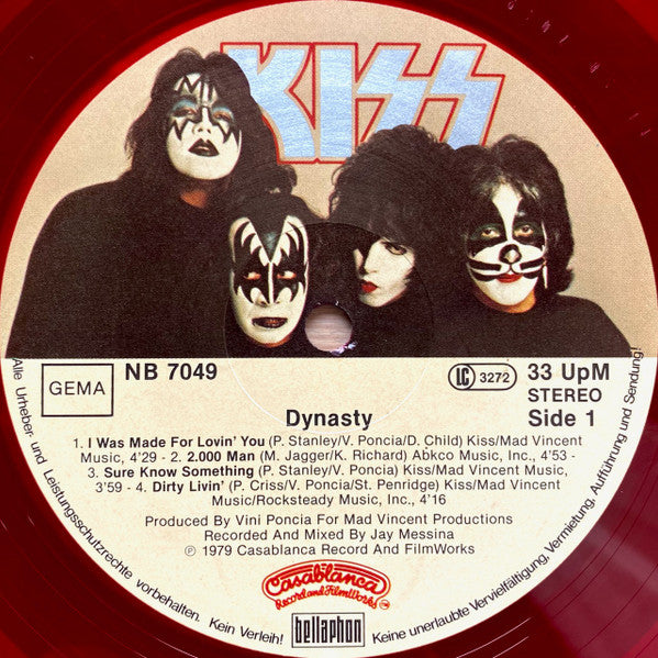 Kiss : Dynasty (LP, Album, Red)