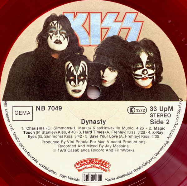 Kiss : Dynasty (LP, Album, Red)