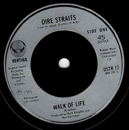 Dire Straits : Walk Of Life (7", Single, Sol)