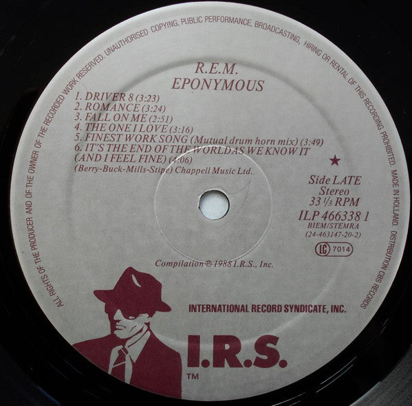 R.E.M. : Eponymous (LP, Comp, RE)
