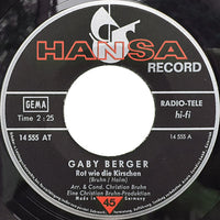 Gaby Berger : Rot Wie Die Kirschen (7", Single)
