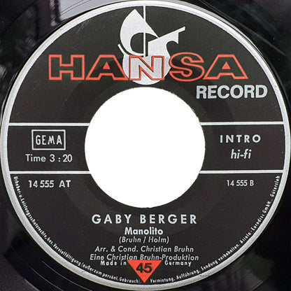 Gaby Berger : Rot Wie Die Kirschen (7", Single)