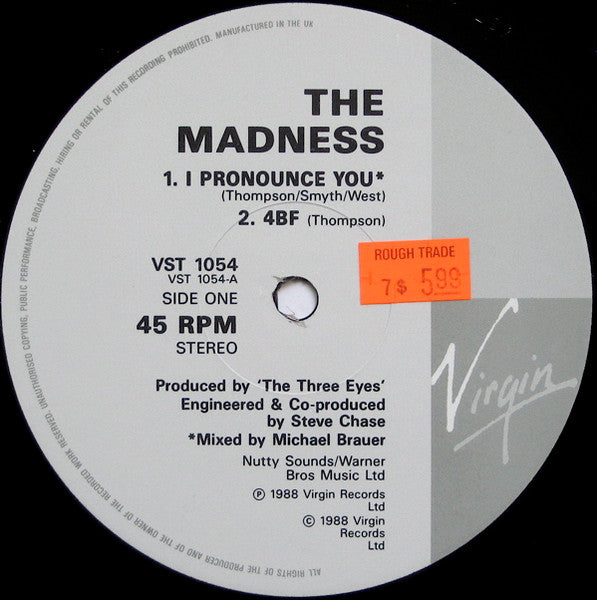 The Madness : I Pronounce You (12", Single)