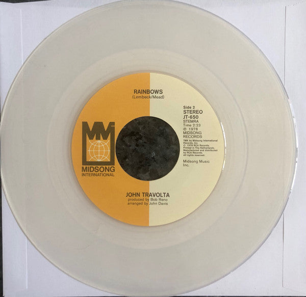 John Travolta : Sandy (7", Ltd, Tra)