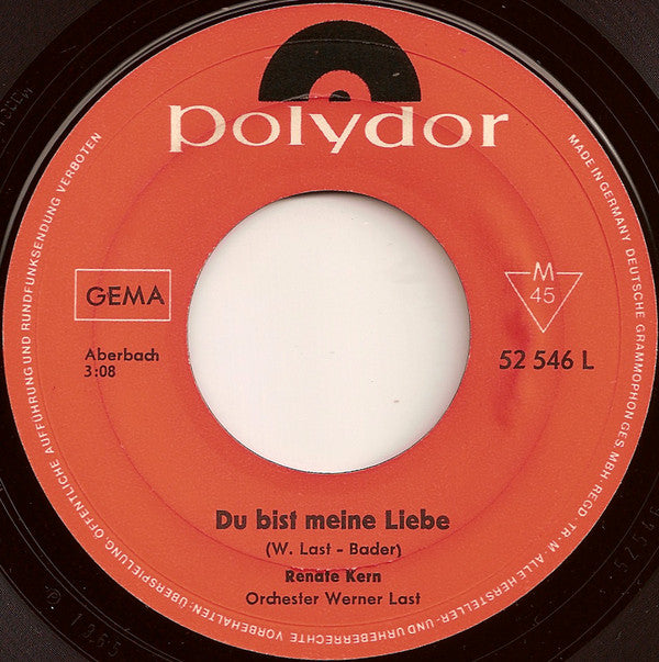 Renate Kern : Du Bist Meine Liebe / Kommt Nicht In Frage (7", Single)