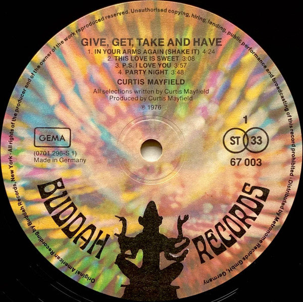 Curtis Mayfield : Give, Get, Take And Have (LP, Album)