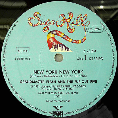 Grandmaster Flash & The Furious Five : New York New York (12", Maxi)