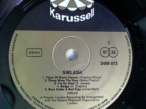 Cream (2) : Swlabr (LP, Comp)