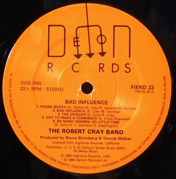 The Robert Cray Band : Bad Influence (LP, Album)