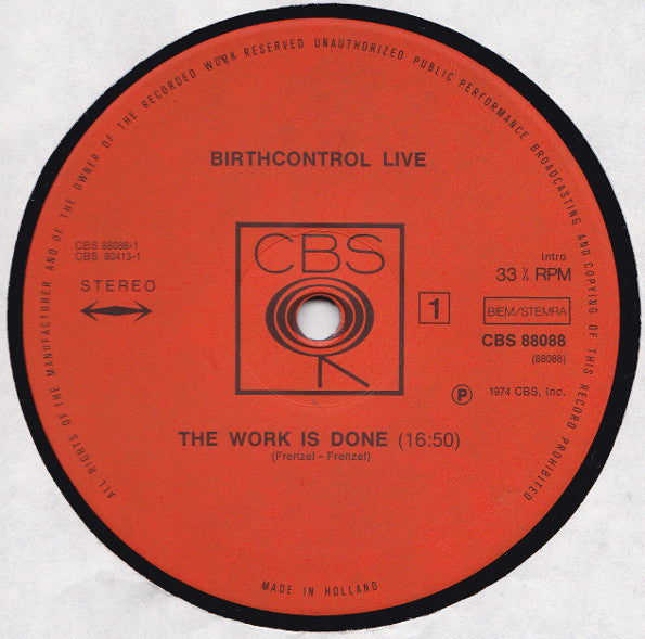 Birthcontrol* : Birthcontrol Live (2xLP, Album)