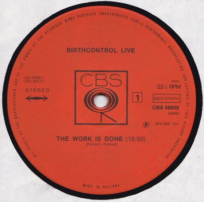 Birthcontrol* : Birthcontrol Live (2xLP, Album)