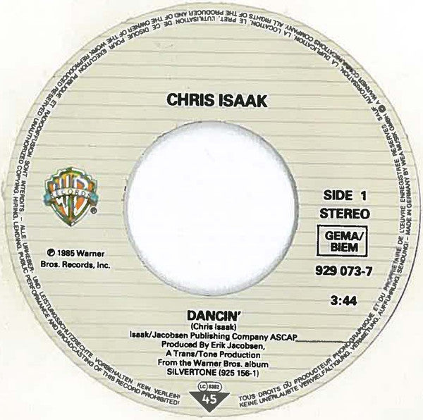 Chris Isaak : Dancin' (7", Single)