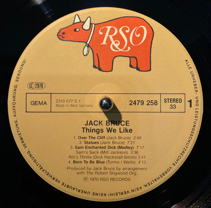 Jack Bruce With John McLaughlin, Dick Heckstall-Smith, Jon Hiseman : Things We Like (LP, Album, RE)