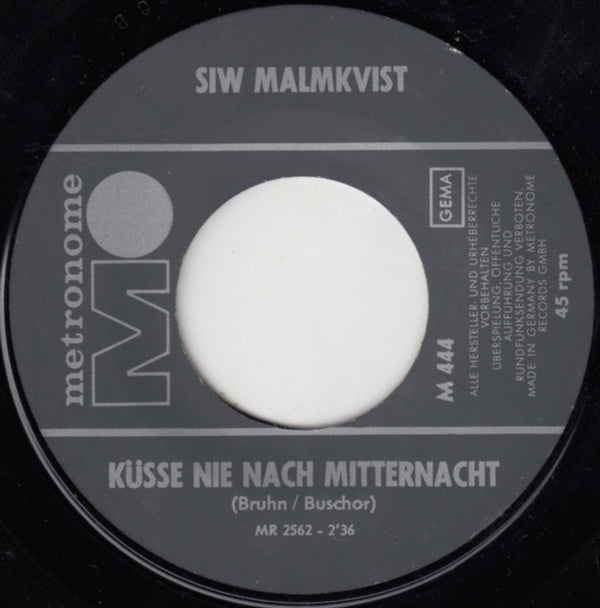 Siw Malmkvist : Küsse Nie Nach Mitternacht (7", Single)