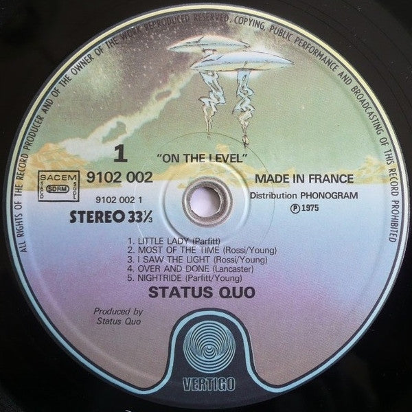 Status Quo : On The Level (LP, Album, Gat)