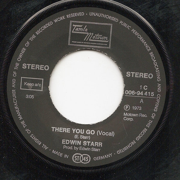 Edwin Starr : There You Go (7")